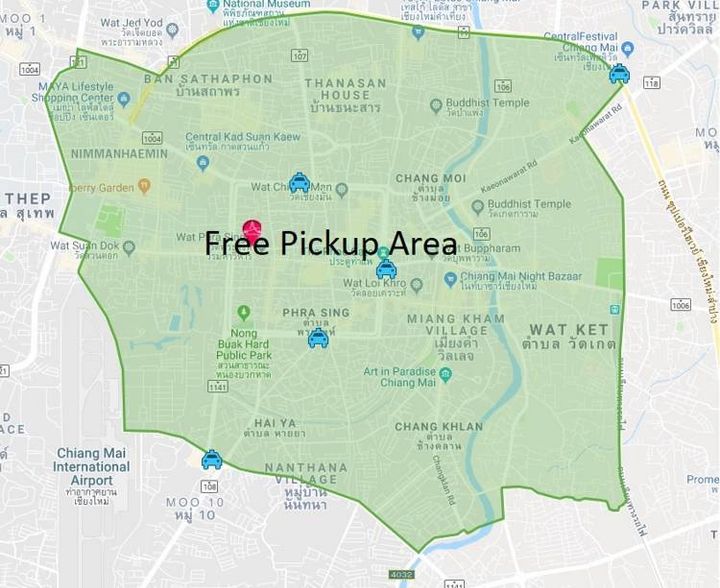 Free pickup area