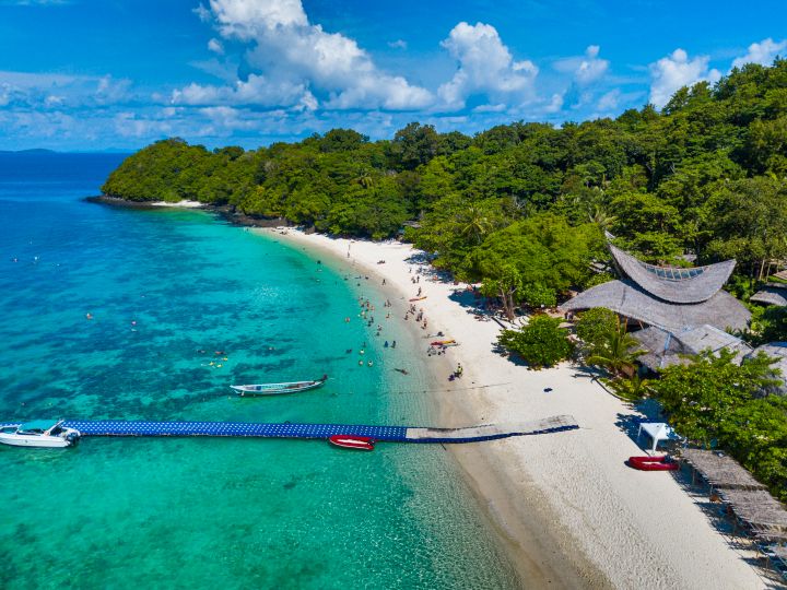 A secluded paradise island