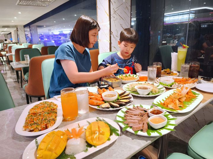 (Real food, dishes setup for photography)